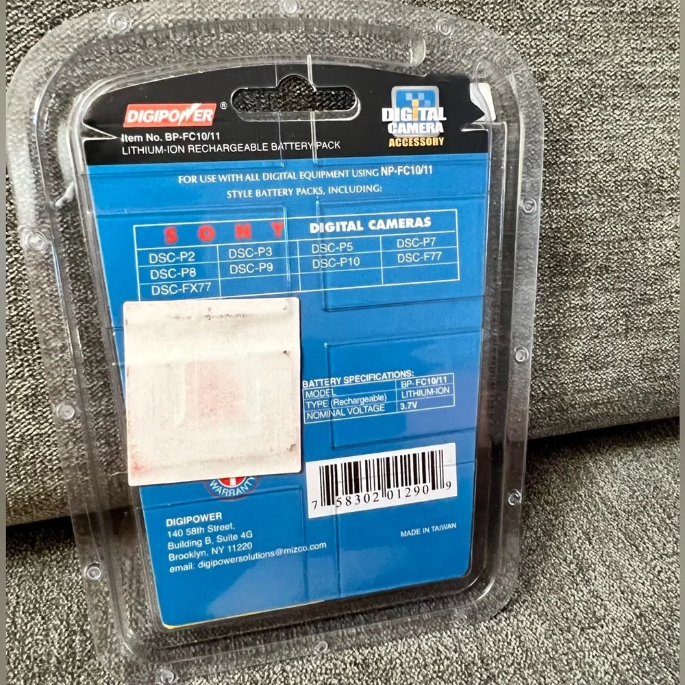 Digipower SONY BF- FC10/11 Lithium-ion Series‎ Battery Pack: DSC Rechargeable